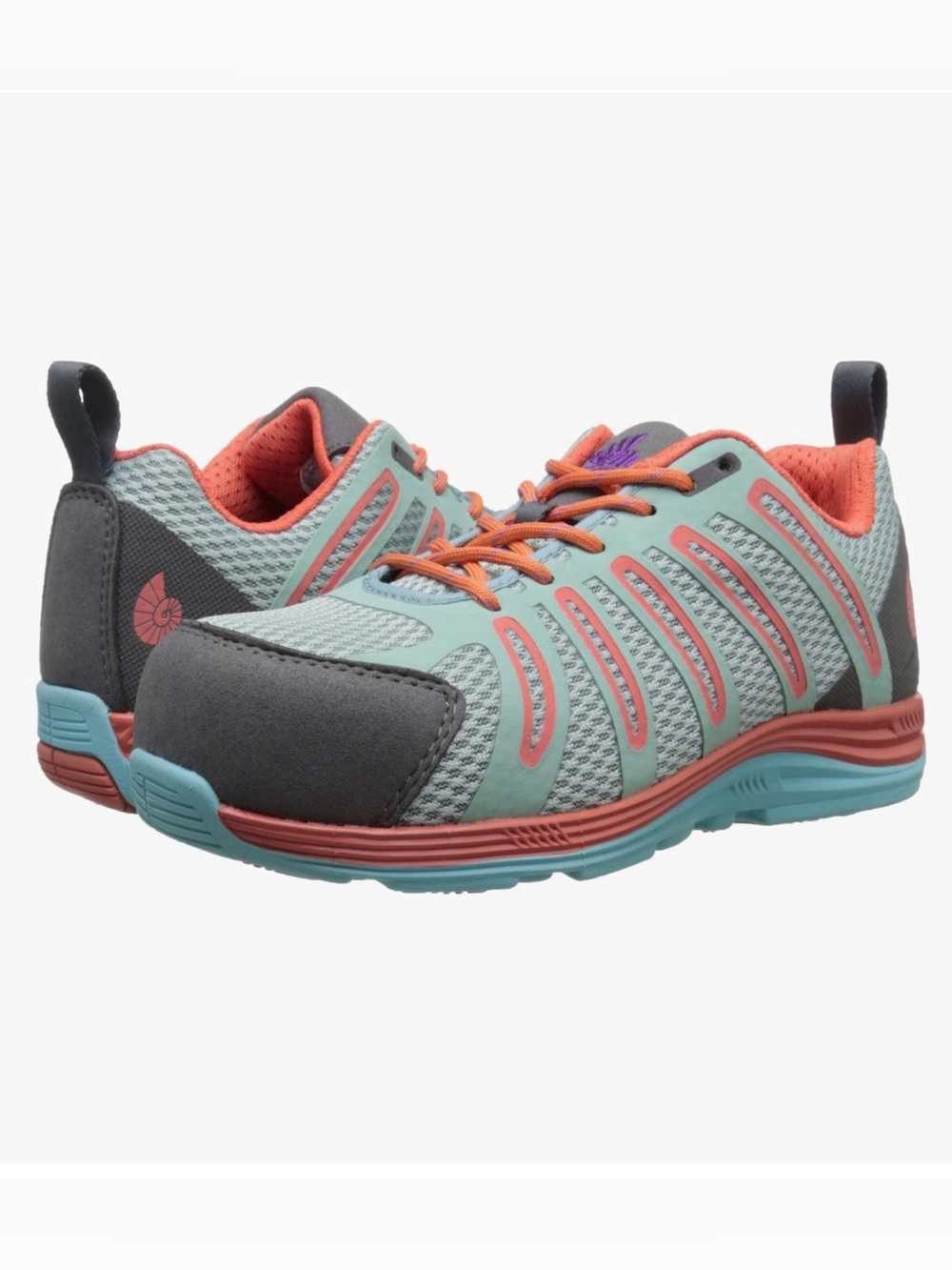 Nautilus Mint Green and Coral Athletic Safety Shoes